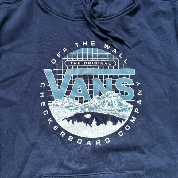 Vans Men's Mountain Grid Hoodie - Navy - Picture 3 of 6